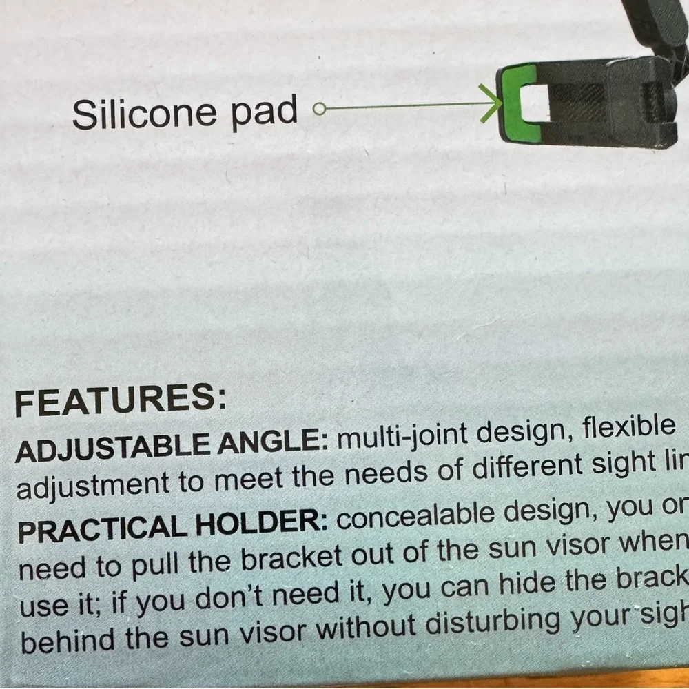 Black Clip-On Sun Visor Phone Holder Holster